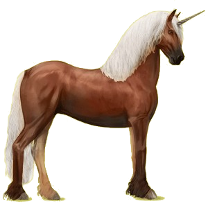 Einhorn-Reitpferd Friese Rappe