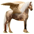 Pegasus-Reitpferd Friese Rappe