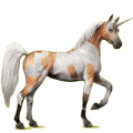 Einhorn-Reitpferd Hellgrau