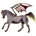Pegasus-Reitpferd Hannoveraner Mausgrau