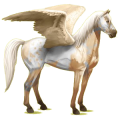 Pegasus-Reitpferd Mustang Palomino