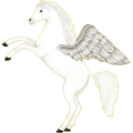 Pegasus-Reitpferd Araber Apfelschimmel