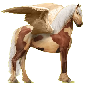 Pegasus-Reitpferd Friese Rappe