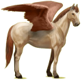 Pegasus-Reitpferd Paint Horse Palomino mit Tobiano-Scheckung