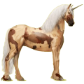 Einhorn-Reitpferd Friese Rappe