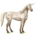 Einhorn-Reitpferd Mustang Hellgrau
