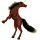 Einhorn-Reitpferd Araber Dunkelbrauner