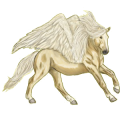 Pegasus-Pony Deutsches Reitpony Dunkelfuchs mit heller Mähne
