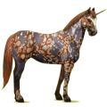 Einhorn-Reitpferd Paint Horse Fuchs mit Tobiano-Scheckung