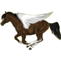 Pegasus-Reitpferd Araber Fuchs