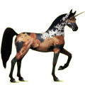 Einhorn-Reitpferd Araber Apfelschimmel
