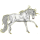 Einhorn-Reitpferd Araber Apfelschimmel