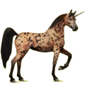 Geflügeltes Einhorn-Reitpferd Araber Falbe