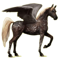 Pegasus-Reitpferd Araber Dunkelbrauner