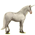 Geflügeltes Einhorn-Reitpferd Andalusier Rotbrauner