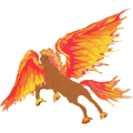 Pegasus-Reitpferd Araber Hellgrau