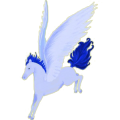 Pegasus-Reitpferd Araber Apfelschimmel