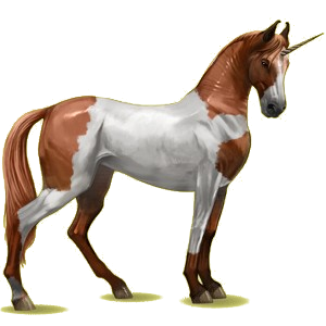 Einhorn-Reitpferd Marwari Fuchs