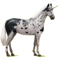 Einhorn-Reitpferd Hellgrau