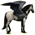 Pegasus-Reitpferd Andalusier Falbe