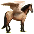 Pegasus-Reitpferd Andalusier Mausgrau