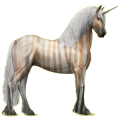 Einhorn-Reitpferd Friese Rappe