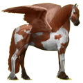 Pegasus-Reitpferd Friese Rappe