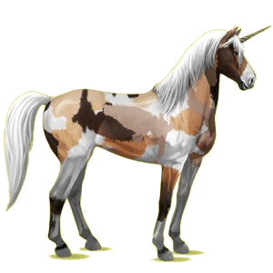 Einhorn-Reitpferd Mustang Rotbrauner