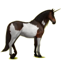 Einhorn-Reitpferd Brauner