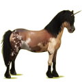 Einhorn-Pony Neufundland Pony Strawberry Roan