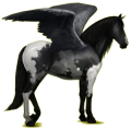 Pegasus-Reitpferd Andalusier Brauner