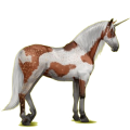 Einhorn-Reitpferd Hellgrau