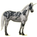 Einhorn-Reitpferd Paint Horse Overo-Fuchsschecke
