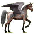 Pegasus-Reitpferd Araber Fuchs