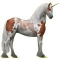 Einhorn-Reitpferd Rappe