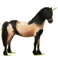 Einhorn-Pony Neufundland Pony Apfelschimmel