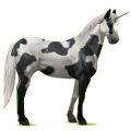 Einhorn-Reitpferd Paint Horse Overo-Fuchsschecke