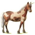 Einhorn-Pony Haflinger Fuchs mit heller Mähne