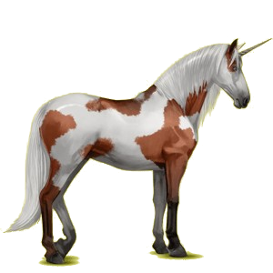 Einhorn-Reitpferd Andalusier Hellgrau