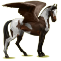 Pegasus-Reitpferd Marwari Rotbrauner
