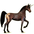 Einhorn-Reitpferd Araber Apfelschimmel