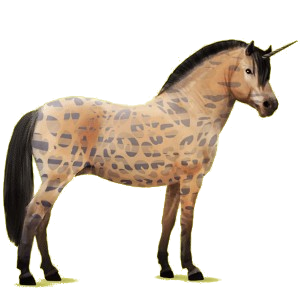 Einhorn-Pony Norweger Braunfalben