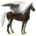 Pegasus-Reitpferd Mustang Rotbrauner