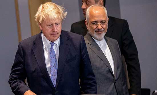 ظريف يهاجم جونسون بعد إعرابه عن قلق من أنشطة إيران النووية