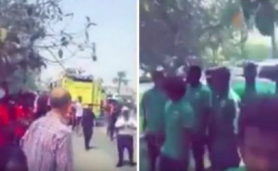 فيديو: حريق فندق يقيم فيه المنتخب السعودي