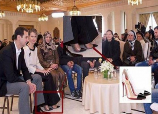 صور| 'حذاء زوجة بشار الأسد' يُغضب مواقع التواصل الاجتماعي!