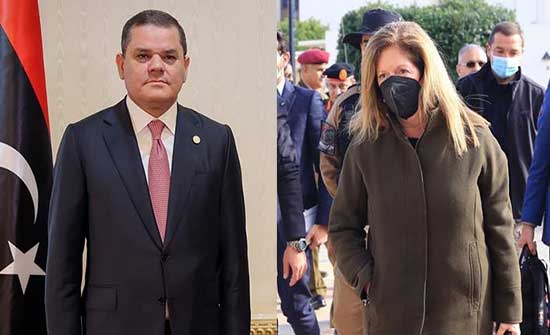 الدبيبة وستيفاني يناقشان التطورات السياسية في ليبيا الدبيبة وستيفاني يناقشان التطورات السياسية في ليبيا