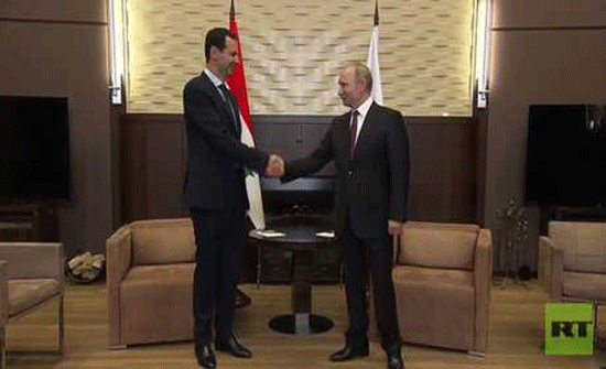 فيديو ..الكرملين: الأسد أكد لبوتين خلال لقائهما في سوتشي استعداده للتسوية للسياسية في سوريا