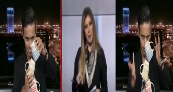 بالفيديو: يمني يتحدى التوازن وينفذ تجربة على الهواء مباشرة..