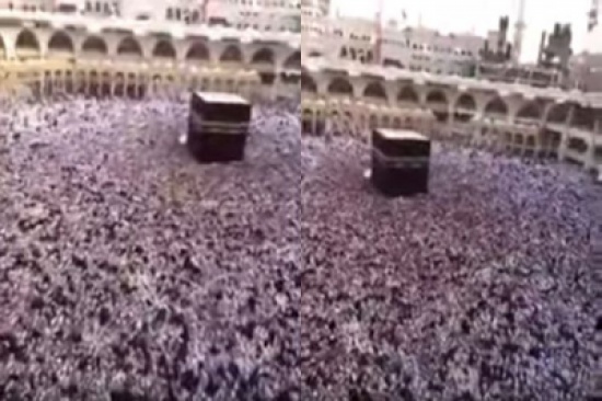مشهد مهيب لتوقف حركة المطاف بالحرم جراء الزحام الشديد
